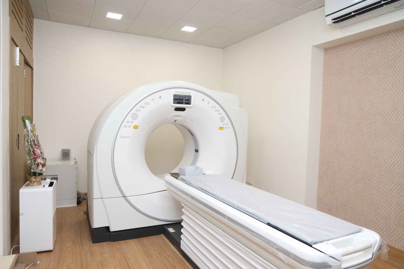 Fujifilm Supria CT scanner room at AV Scan Diagnostics, Dadar Mumbai